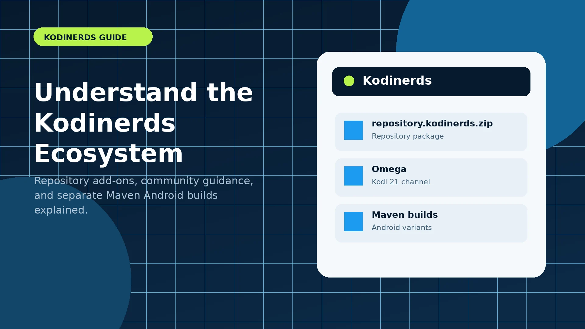 Original illustration explaining the Kodinerds ecosystem