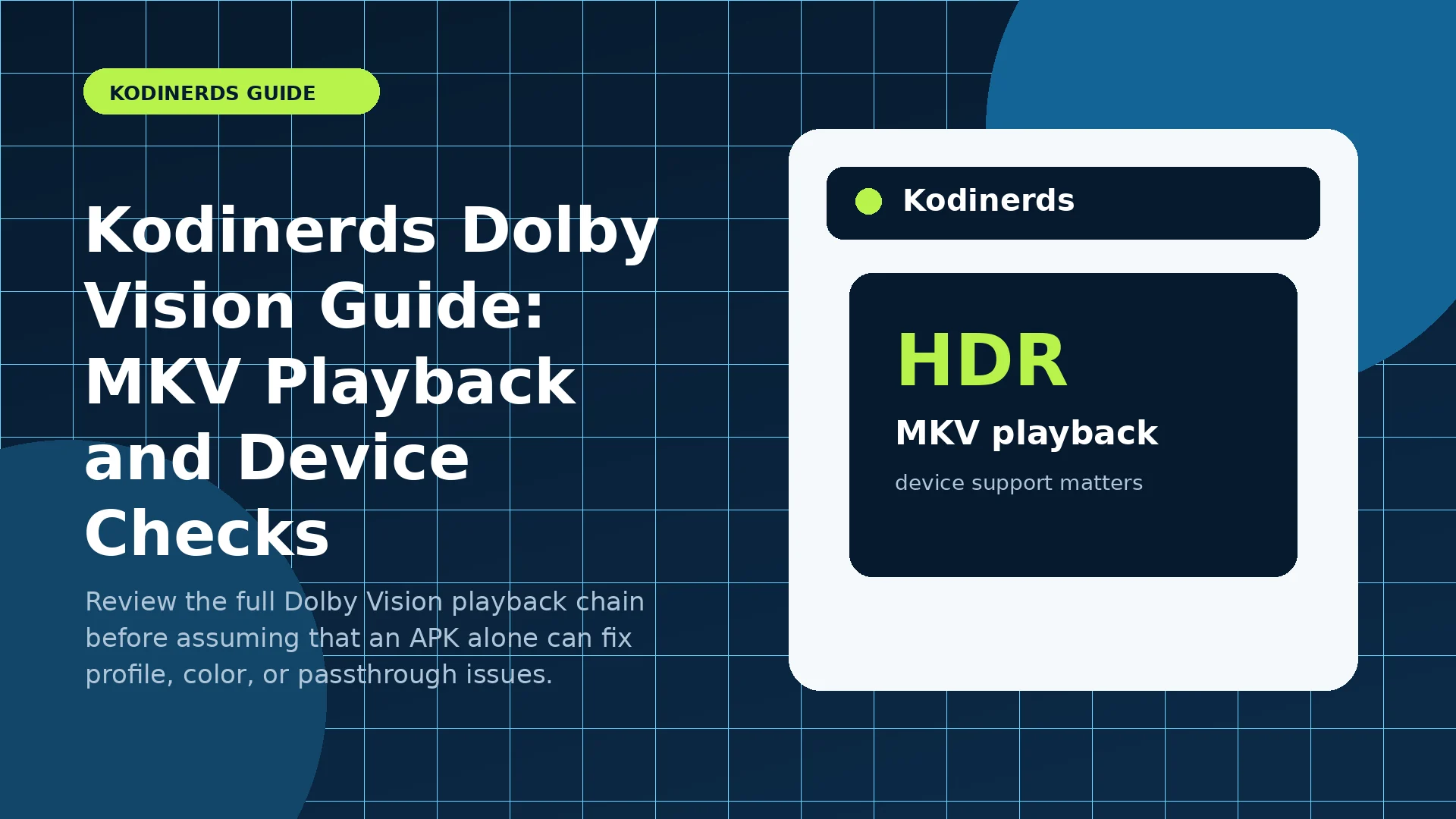 Kodinerds Dolby Vision playback guide illustration